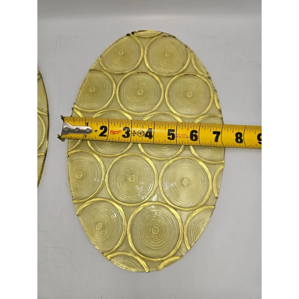 11.5x7.5 Salvaged Mid-Century Modern Bullseye Rondel Cabinet Glass Panels